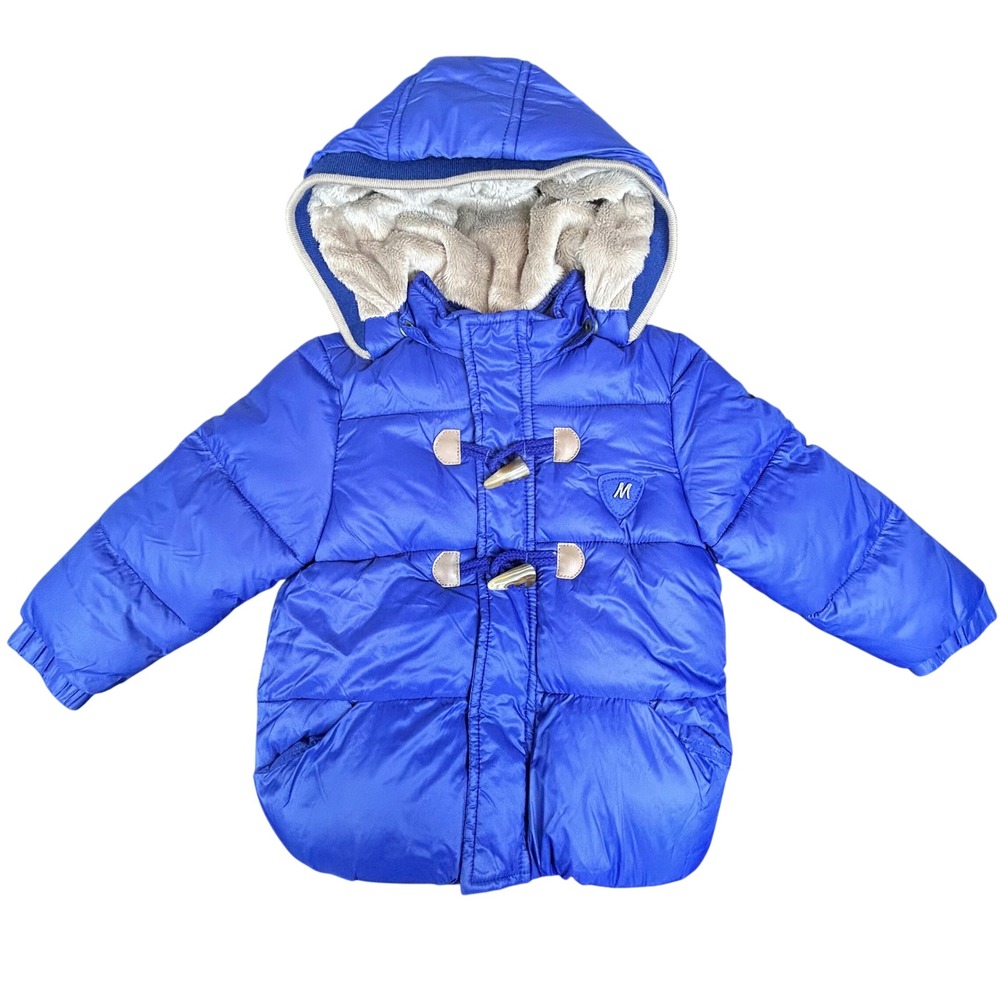Mayoral Toddler 12M Puffer Jacket Detachable Hood Toggle Closure